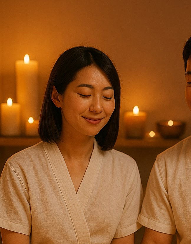 横浜女性専用・カップル対応性感マッサージ　癒しの泉でリラックスする女性のイメージ